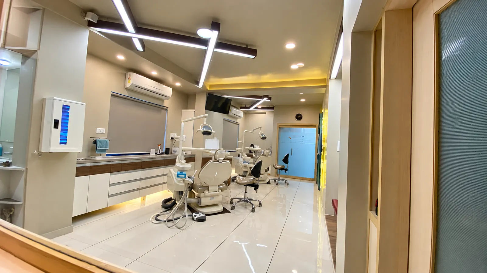 The treatment suite and its dental chairs